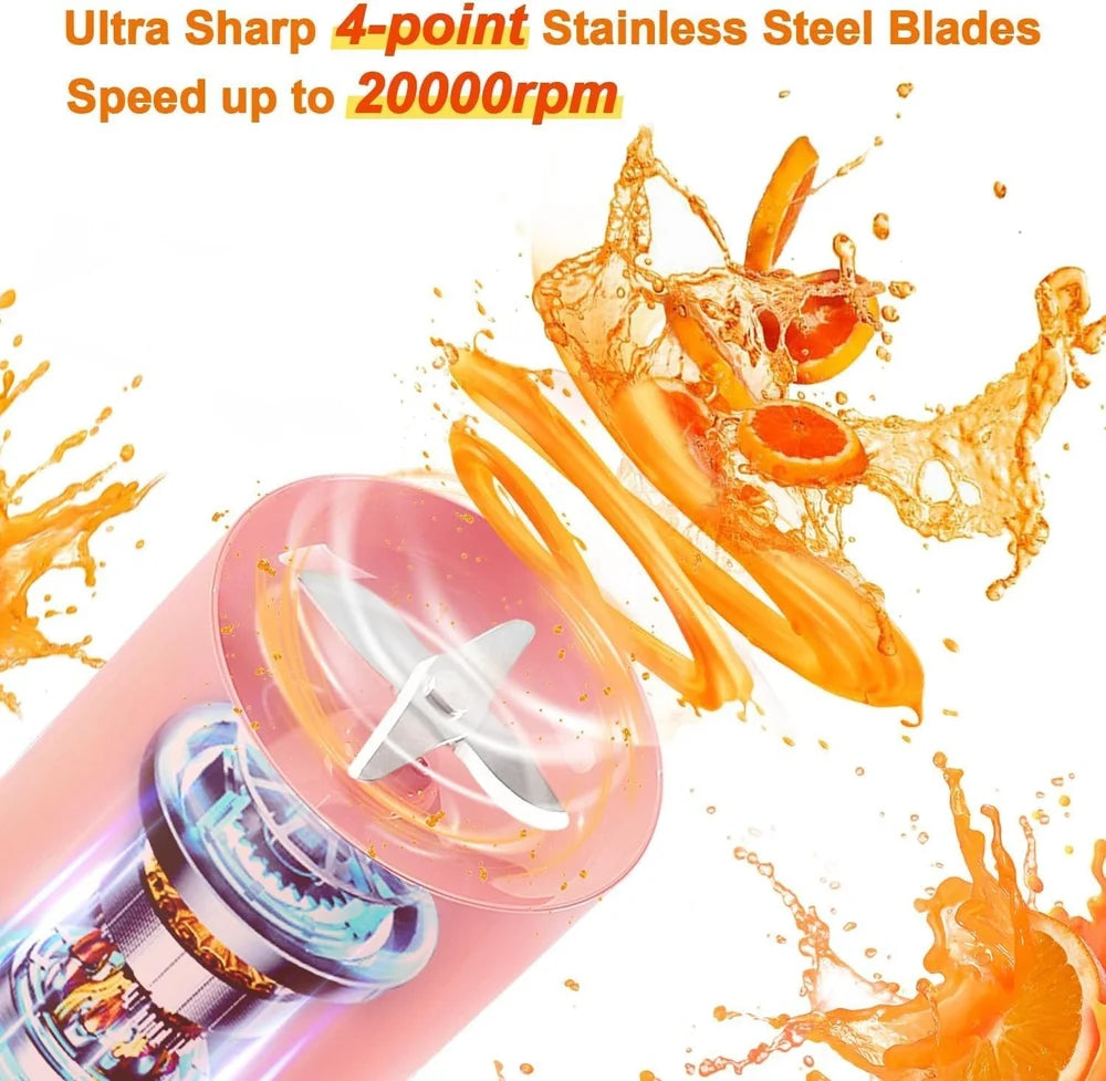 Rechargeable Hand Juicer, Fruit Juices Mixer Maker (Multicolor)